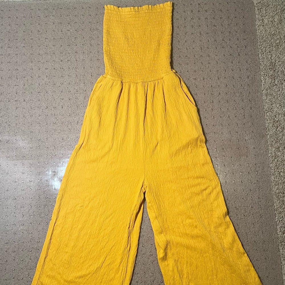 Yellow Wide-Leg Jumpsuit